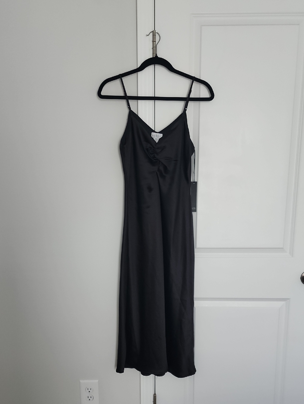 Nicole Miller NY Black Satin Dress